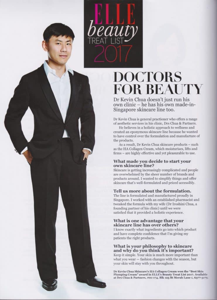 Elle Magazine Singapore Portrait Dr Kevin Chua - Jan 2017