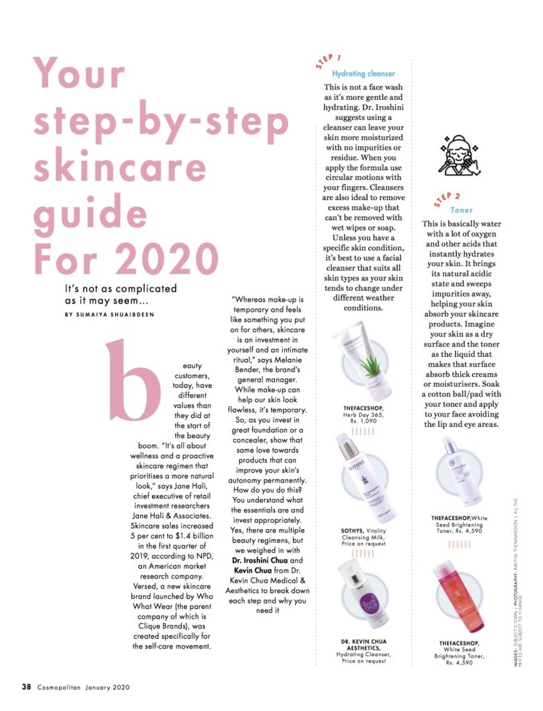 Skincare guide 2020 - Cosmo Sri Lanka